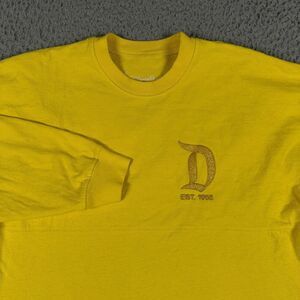 Disneyland‎ Resort Spirit Jersey Long Sleeve Sparkle Womens Small Bright Yellow